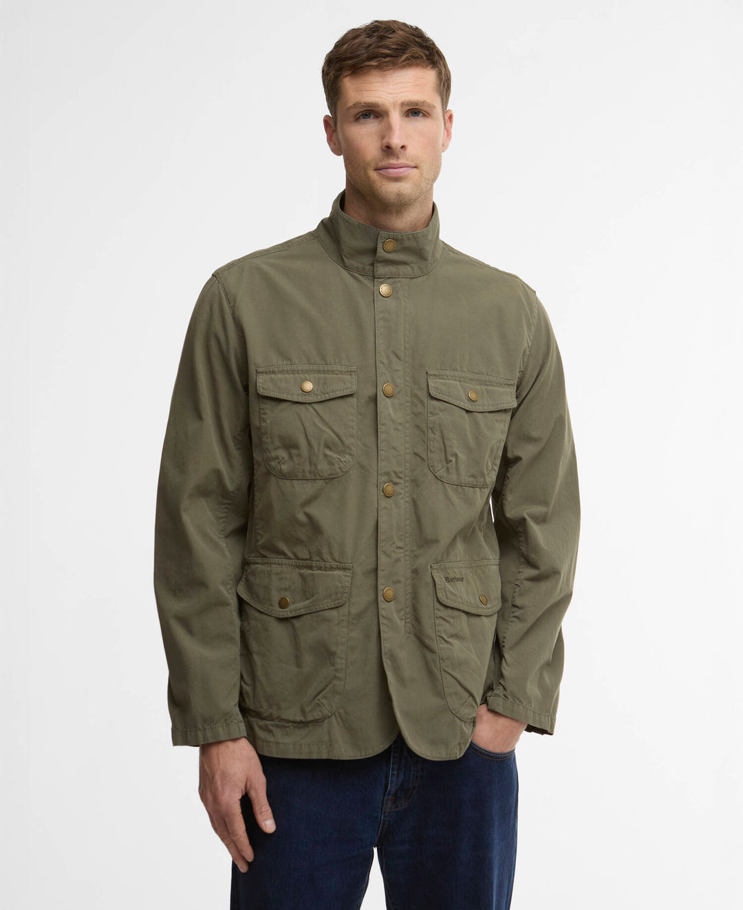 Ogston Casual Jacket Dusty Olive - Modell front