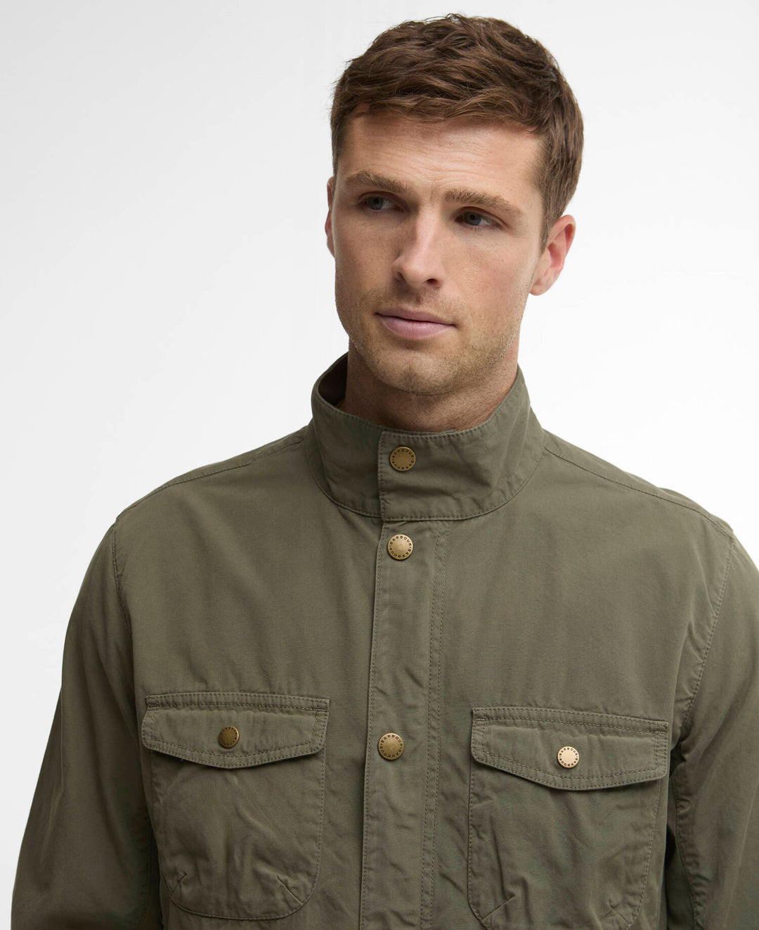 Ogston Casual Jacket Dusty Olive - Detalj A