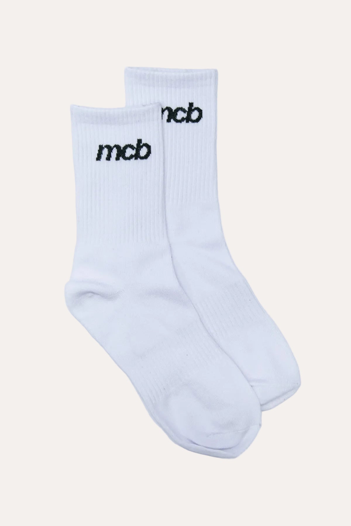 Cotton Crew Socks White
