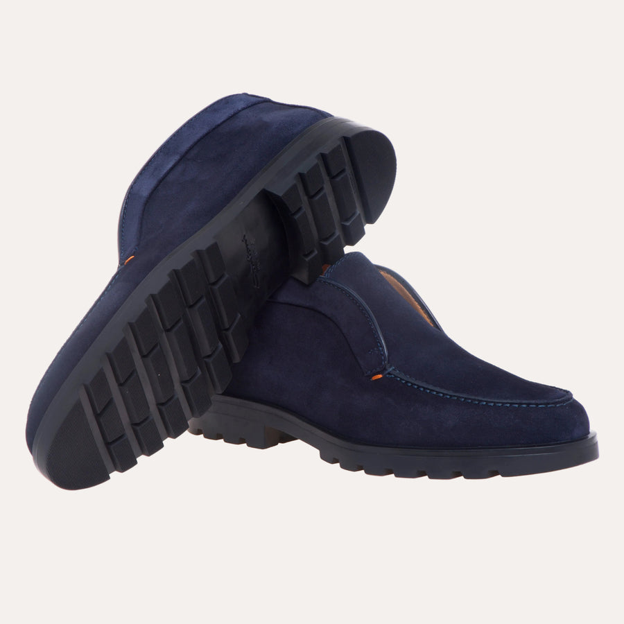 Santoni Suede Desert Boot Blue - såle