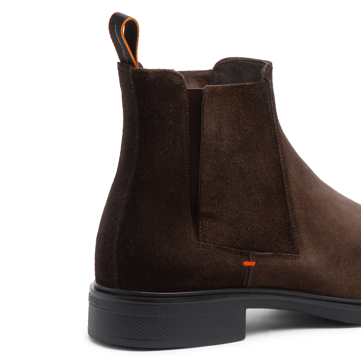 Chelsea Boot Suede Dark Brown - Santoni - 6