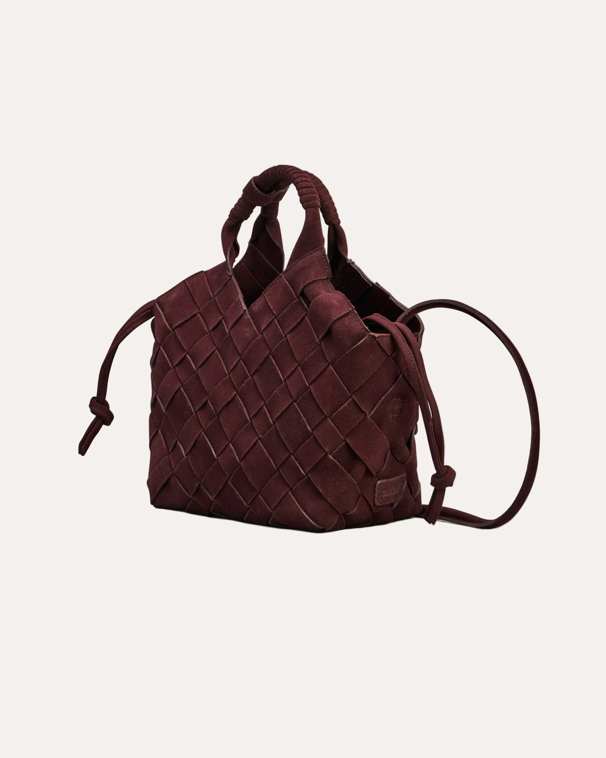 Misu skulderveske i Fudge Nubuck, fra siden