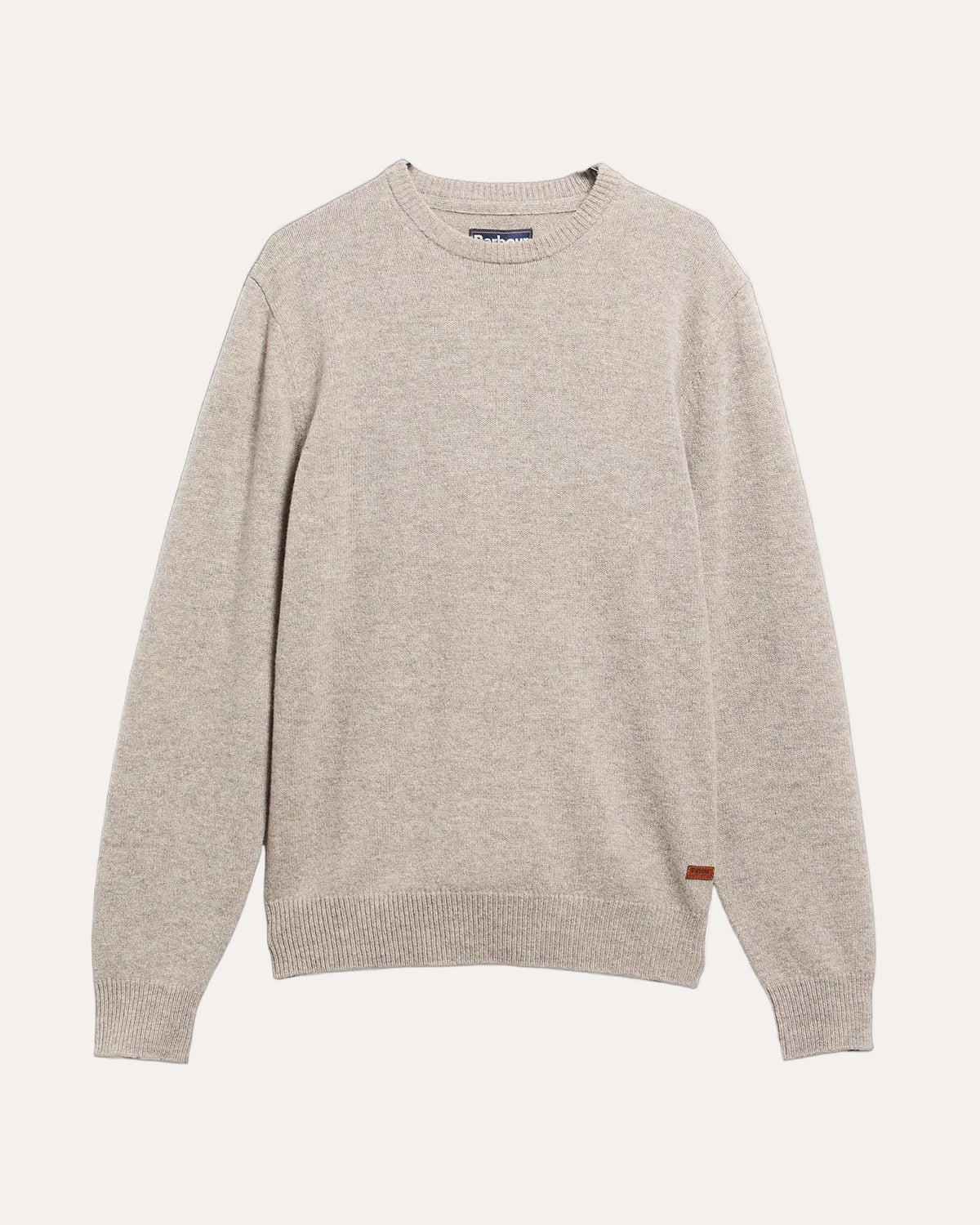 Essential Patch Crew Neck Sweater Stone - packshot