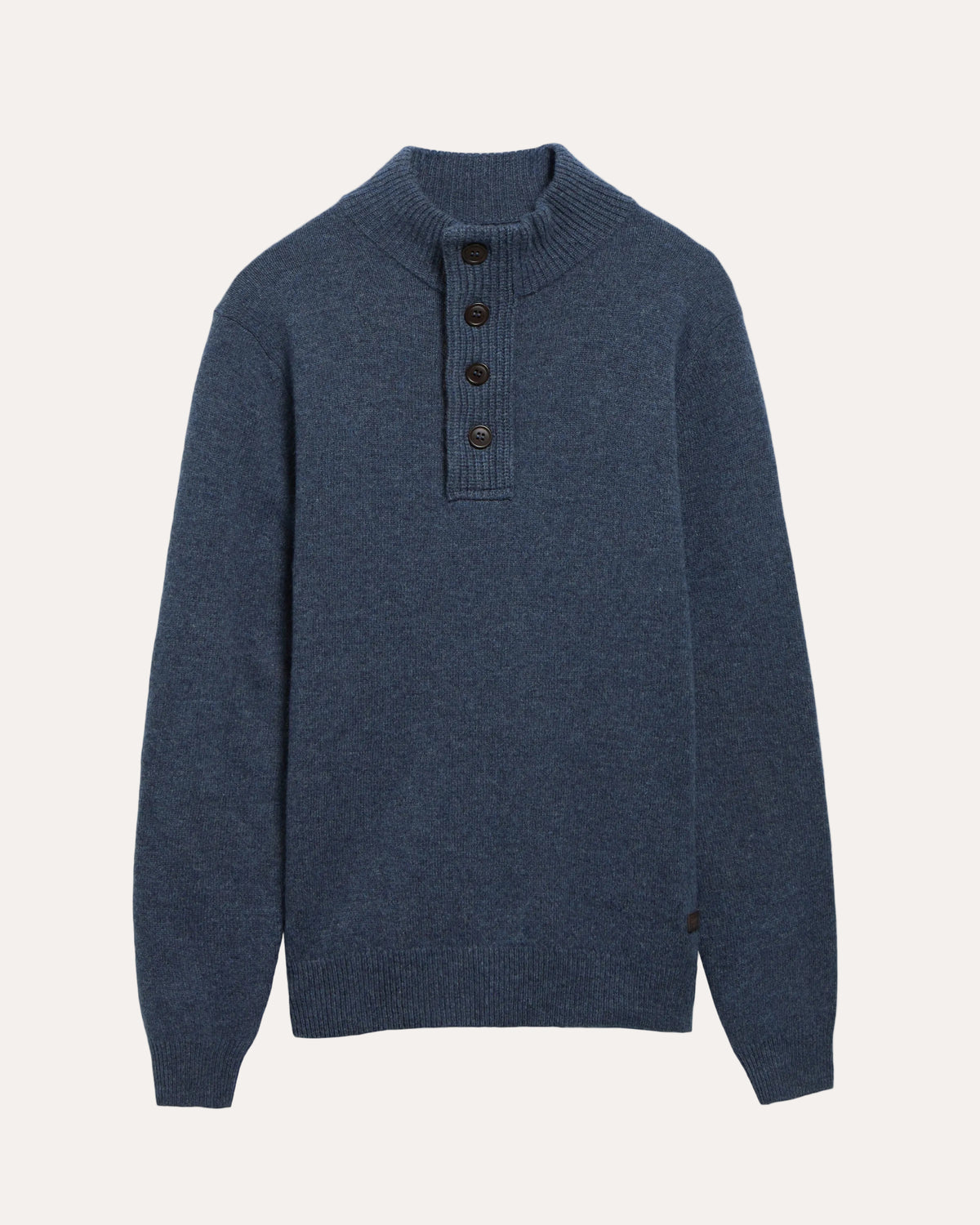Essential Patch Half Zip Knitted Jumper Dark Indigo