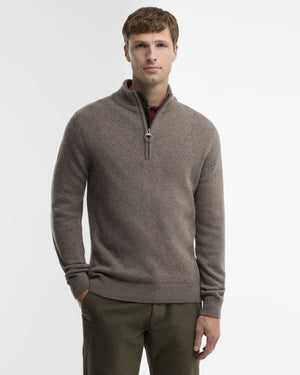 Holden Half Zip Knitted Jumper Military Marl