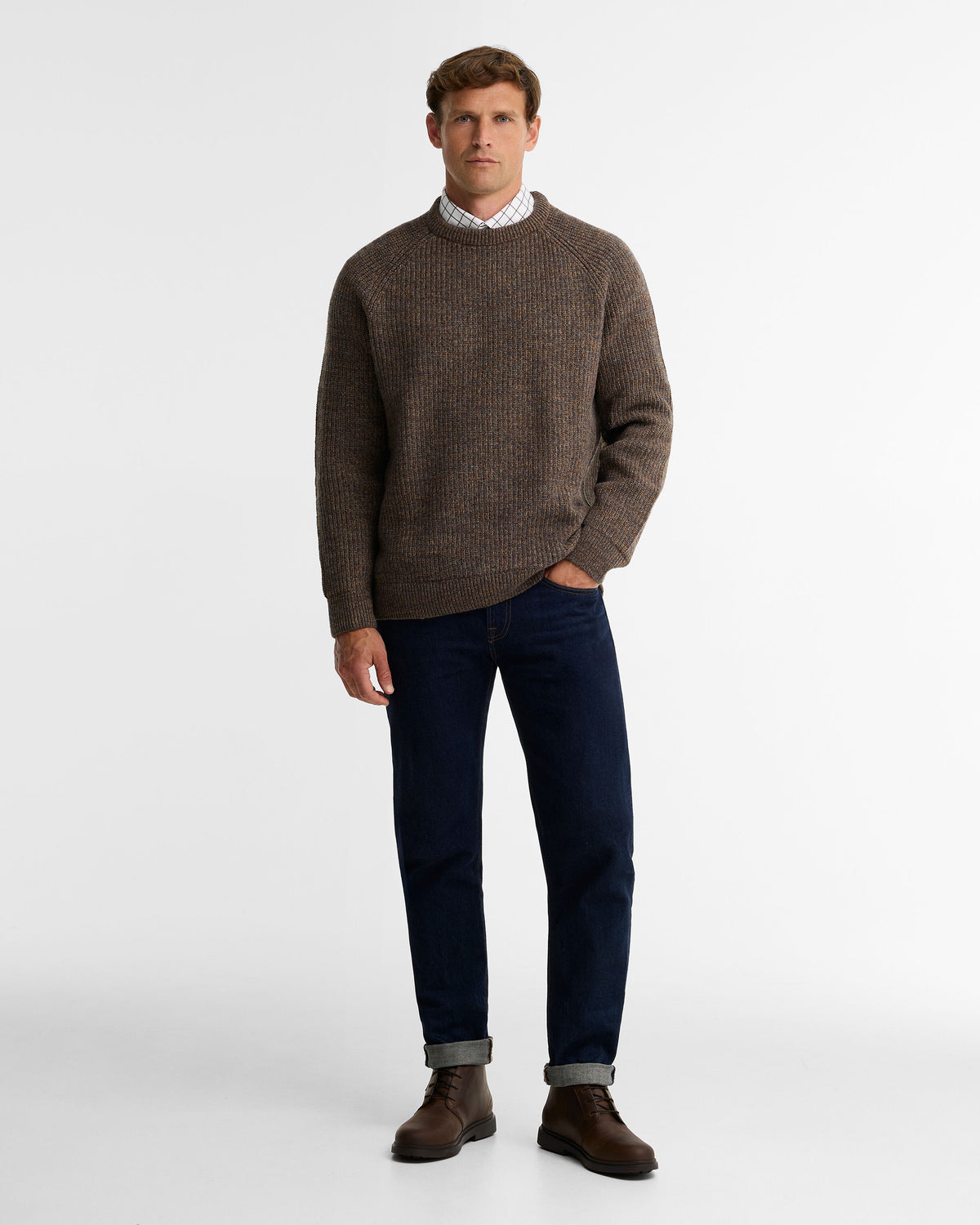 Barbour Horseford Crew Neck Jumper Sandstone - stylingbilde