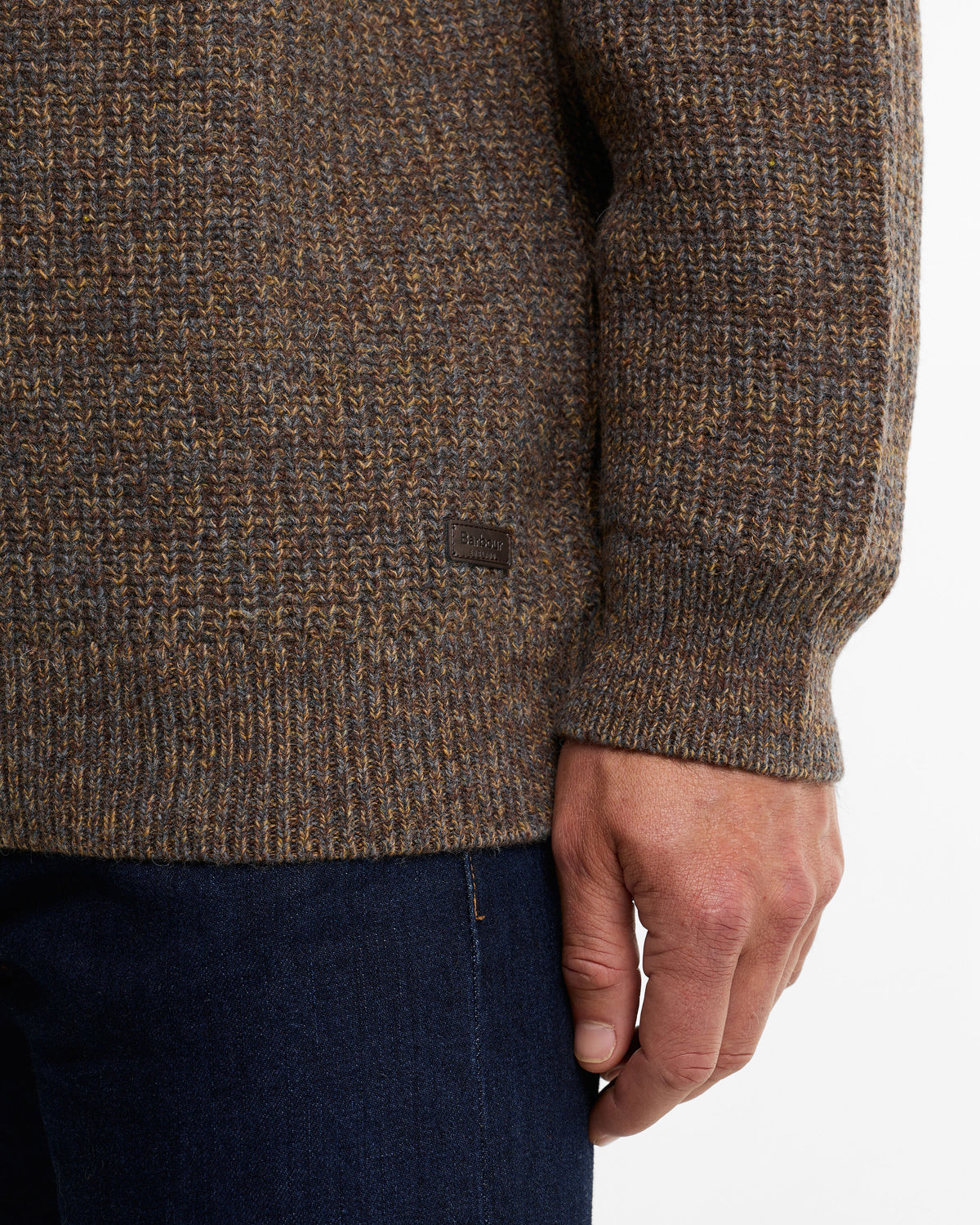 Barbour Horseford Crew Neck Jumper Sandstone - detaljbilde