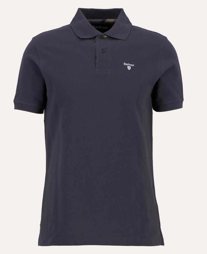 Tartan Pique Polo Shirt Navy