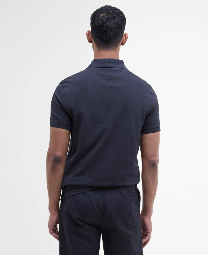 Tartan Pique Polo Shirt Navy