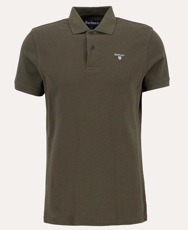 Tartan Pique Polo Shirt Olive