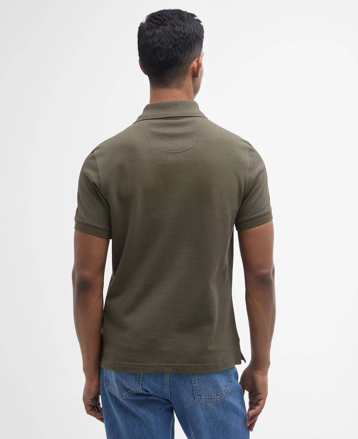 Tartan Pique Polo Shirt Olive