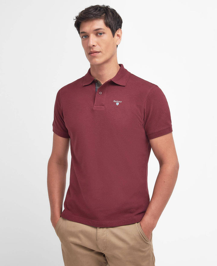 Tartan Pique Polo Shirt Ruby