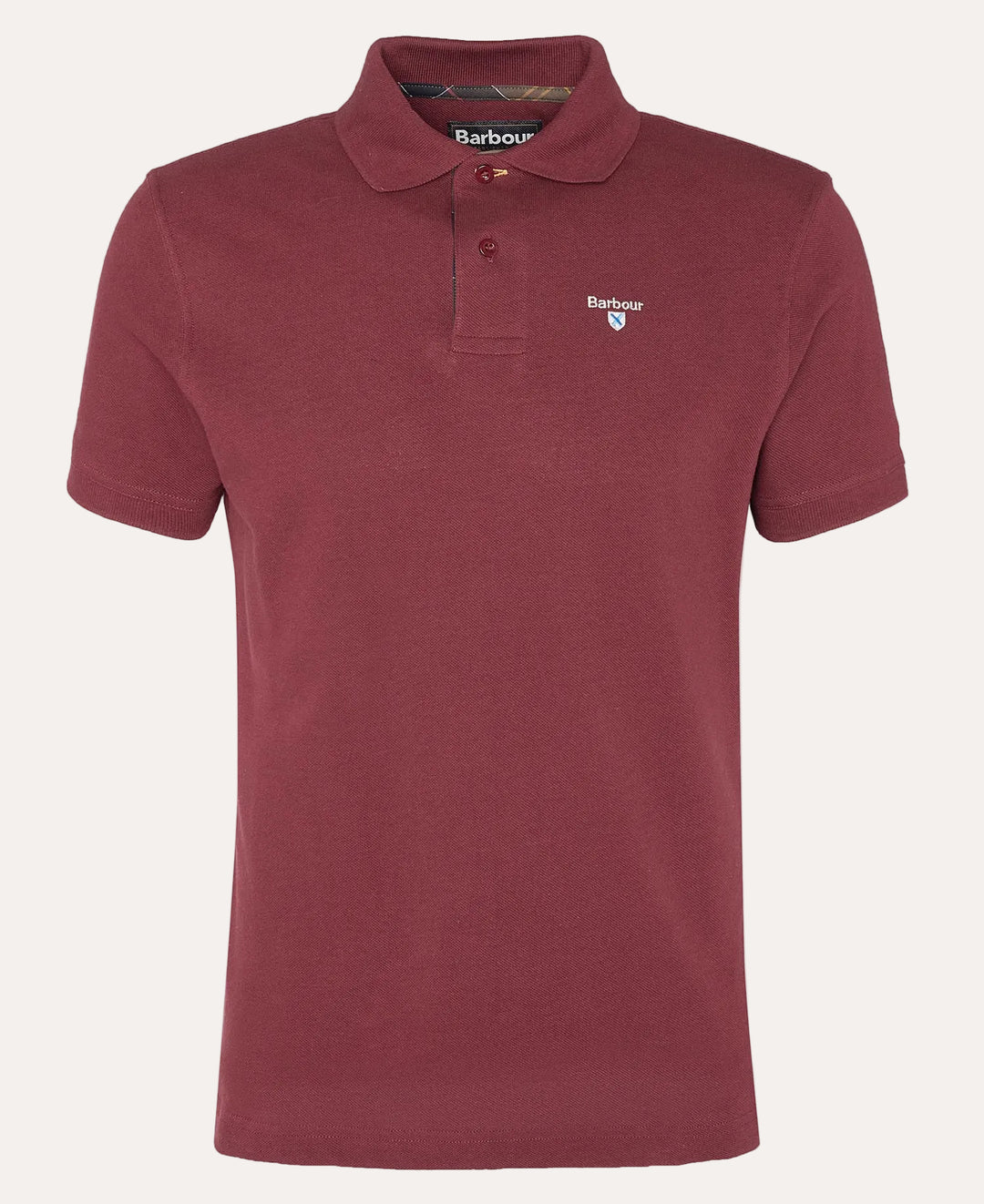 Tartan Pique Polo Shirt Ruby