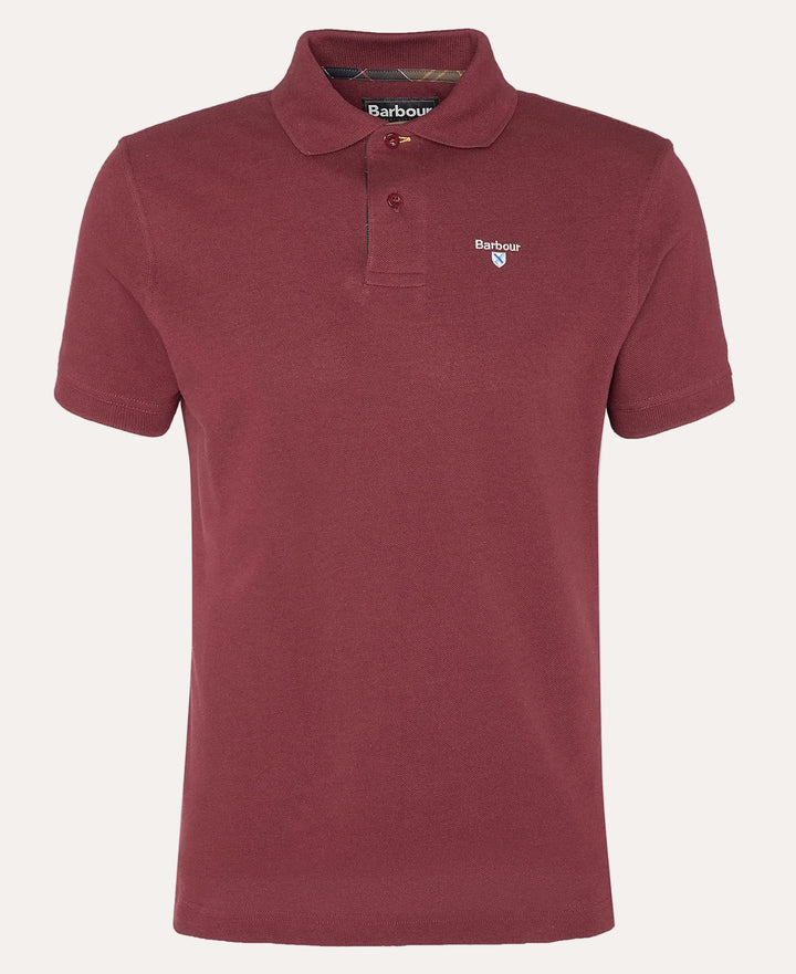 Tartan Pique Polo Shirt Ruby
