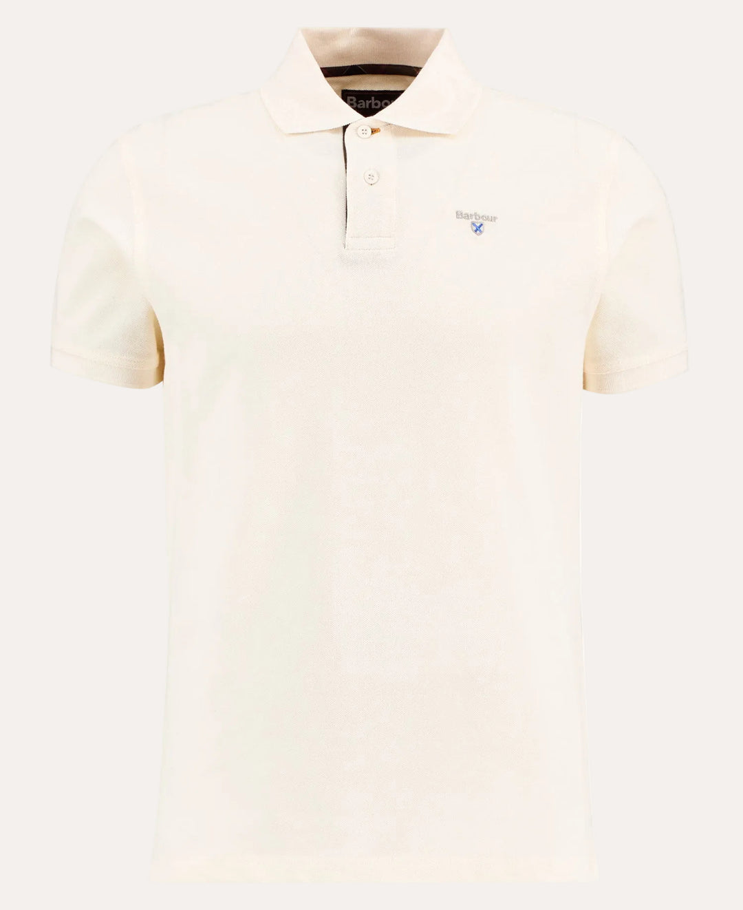 Tartan Pique Polo Shirt White - Packshot flat
