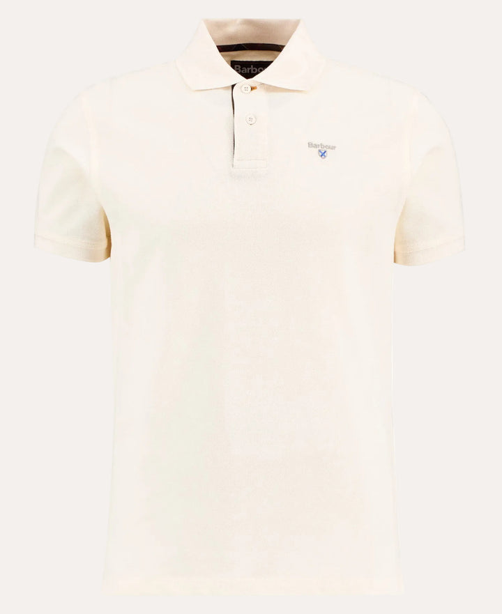 Tartan Pique Polo Shirt White - Packshot flat