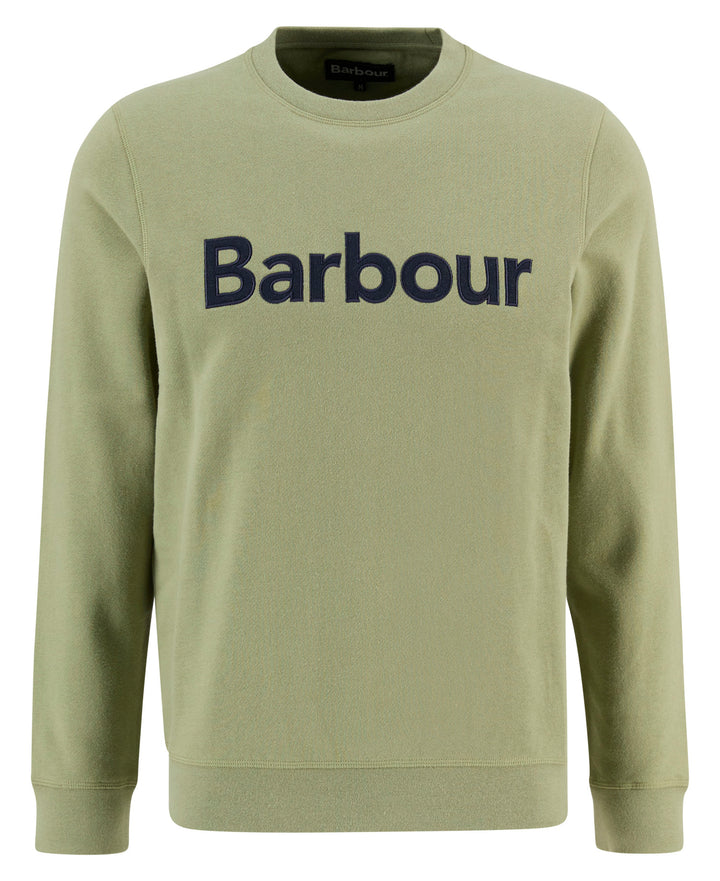 Pique Applique Crew Sweatshirt Laurel Green