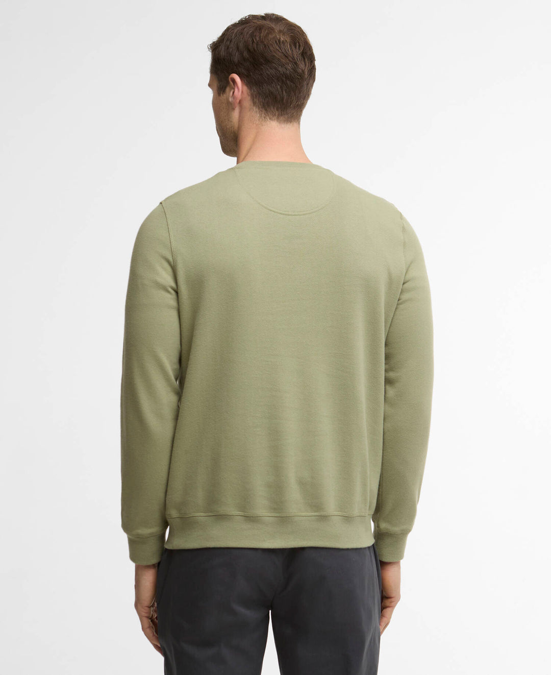 Pique Applique Crew Sweatshirt Laurel Green