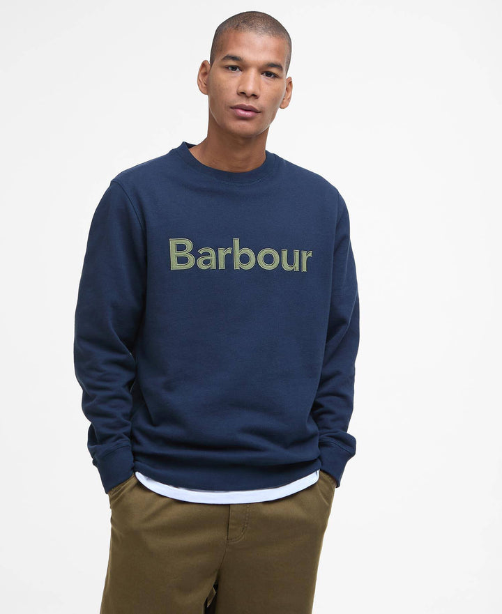 Pique Applique Crew Sweatshirt Navy
