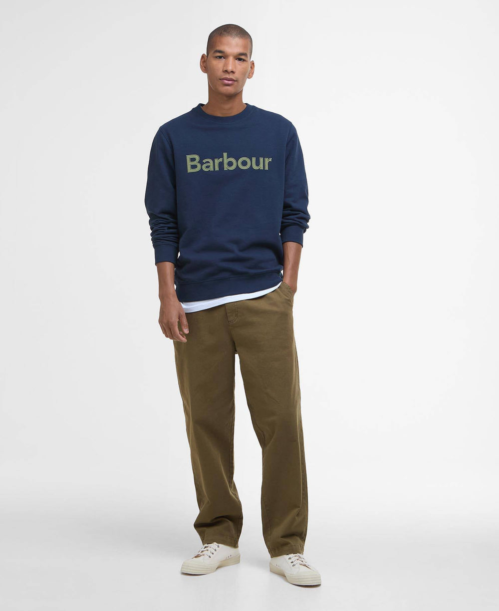 Pique Applique Crew Sweatshirt Navy