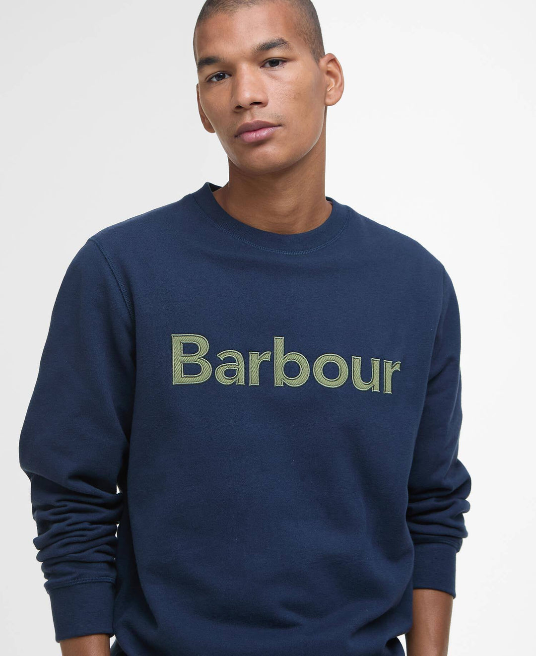 Pique Applique Crew Sweatshirt Navy