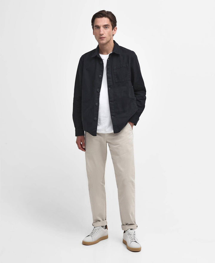 Washed Cotton Overshirt Navy - Get the look