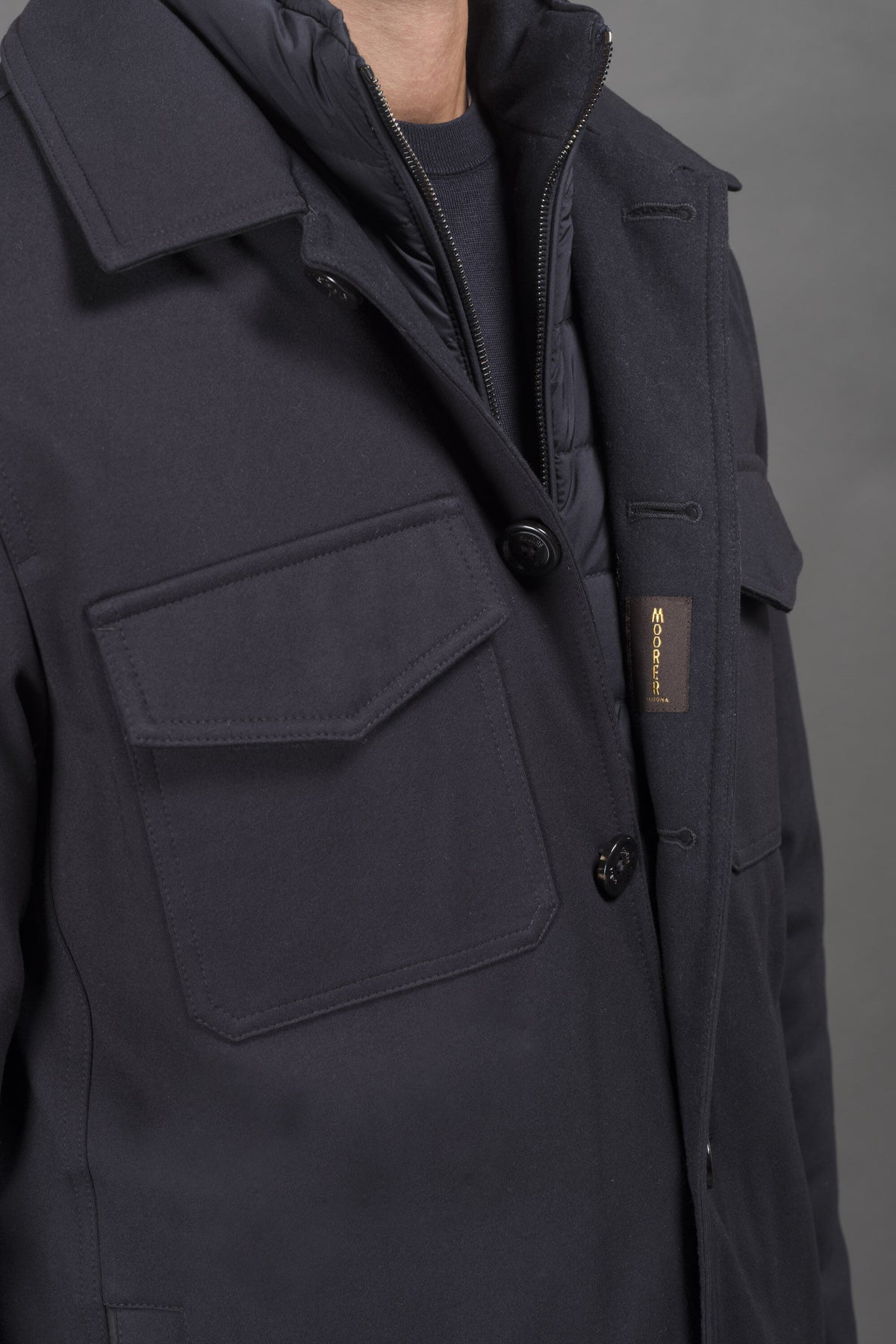 Torquato Jacket Dark Blue - detaljbilde