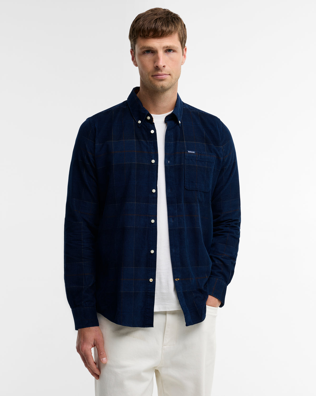 Blair Tailored Tartan Cord Shirt Midnight Tartan
