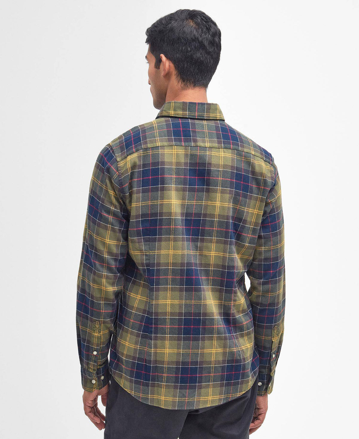 Barbour Fortrose Tailored Tartan Shirt Classic Tartan - modellbilde bakfra