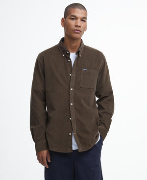 Ramsey Tailored Cord Shirt Brown