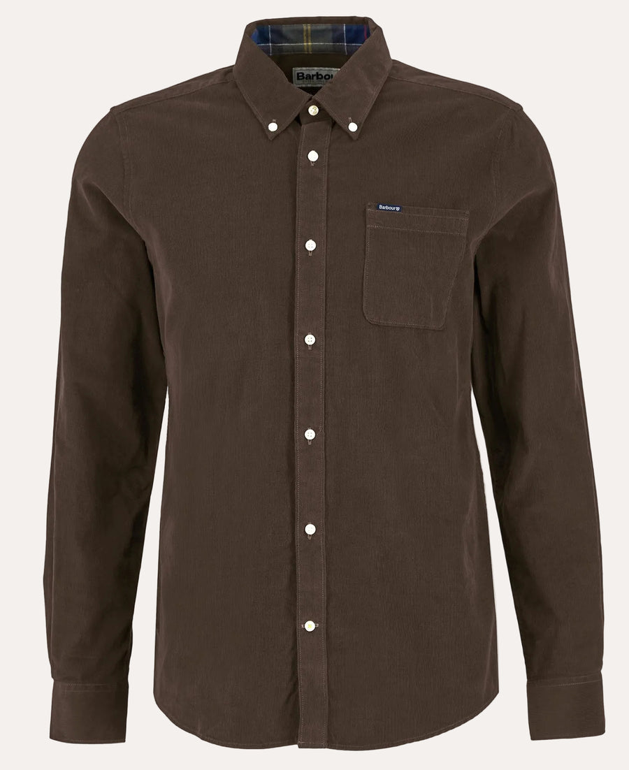 Barbour Ramsey Tailored Cord Shirt Brown - packshot