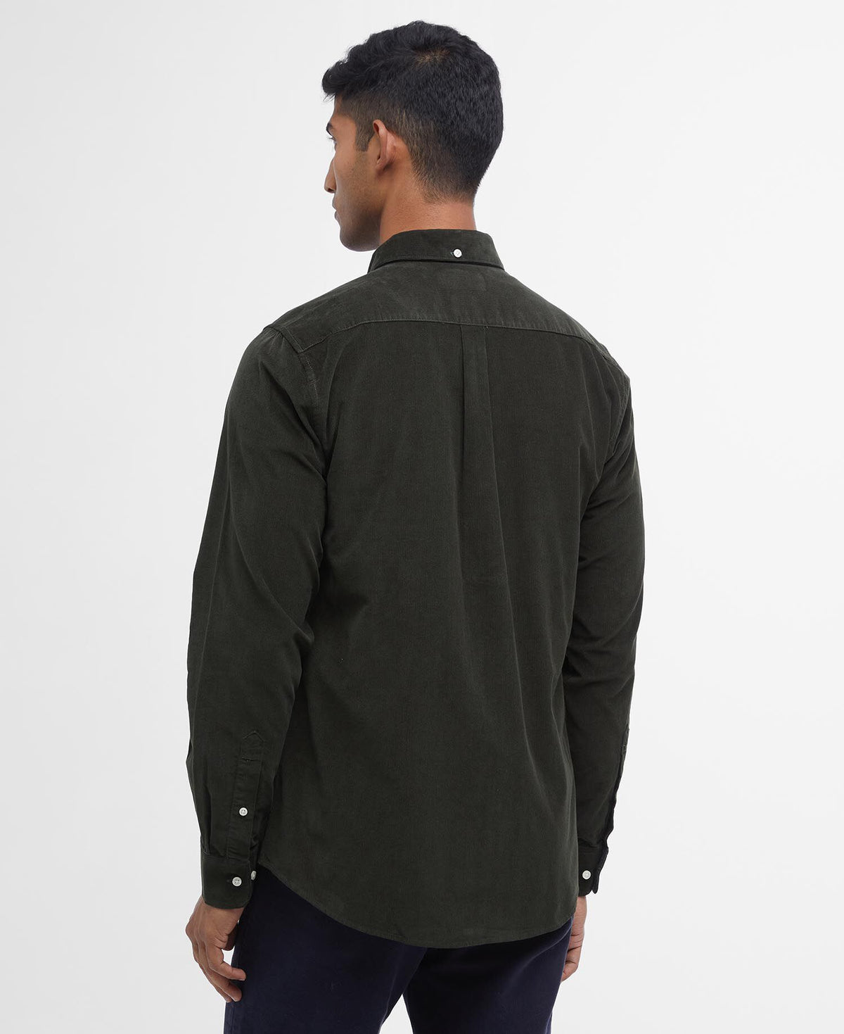 Ramsey Tailored Cord Shirt Forest - modellbilde
