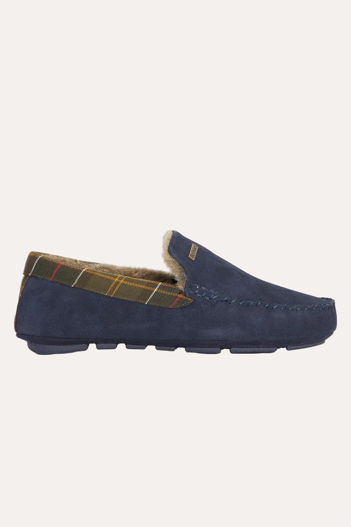 Monty Moccasin Slipper Navy Suede - packshot