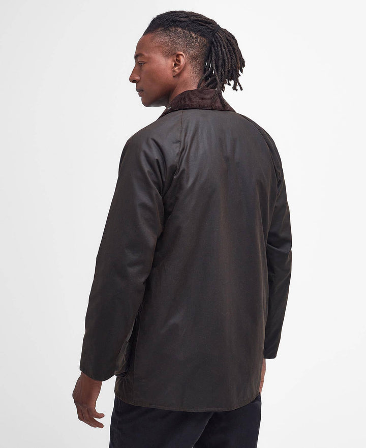 Classic Beaufort Wax Jacket Olive – back