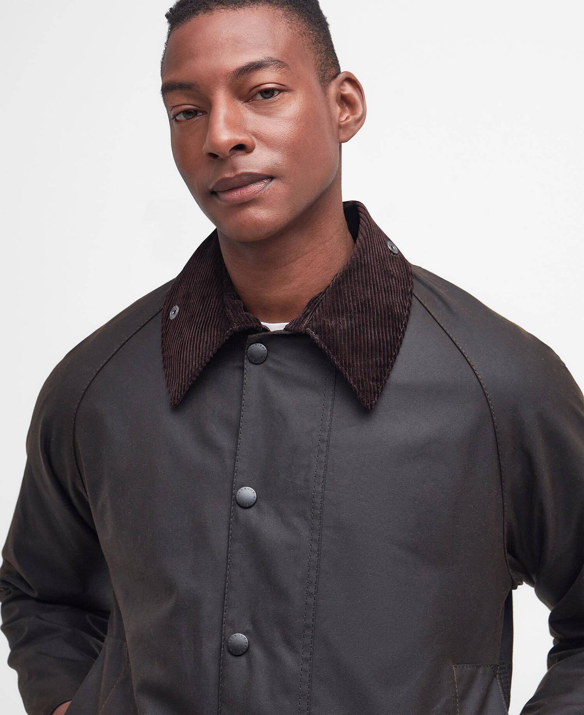 Classic Beaufort Wax Jacket Olive – detalj