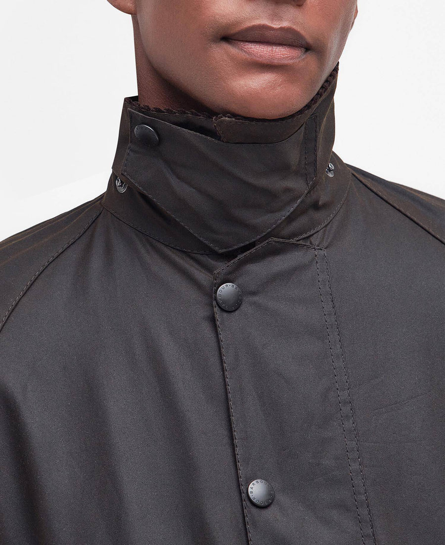 Classic Beaufort Wax Jacket Olive – detalj