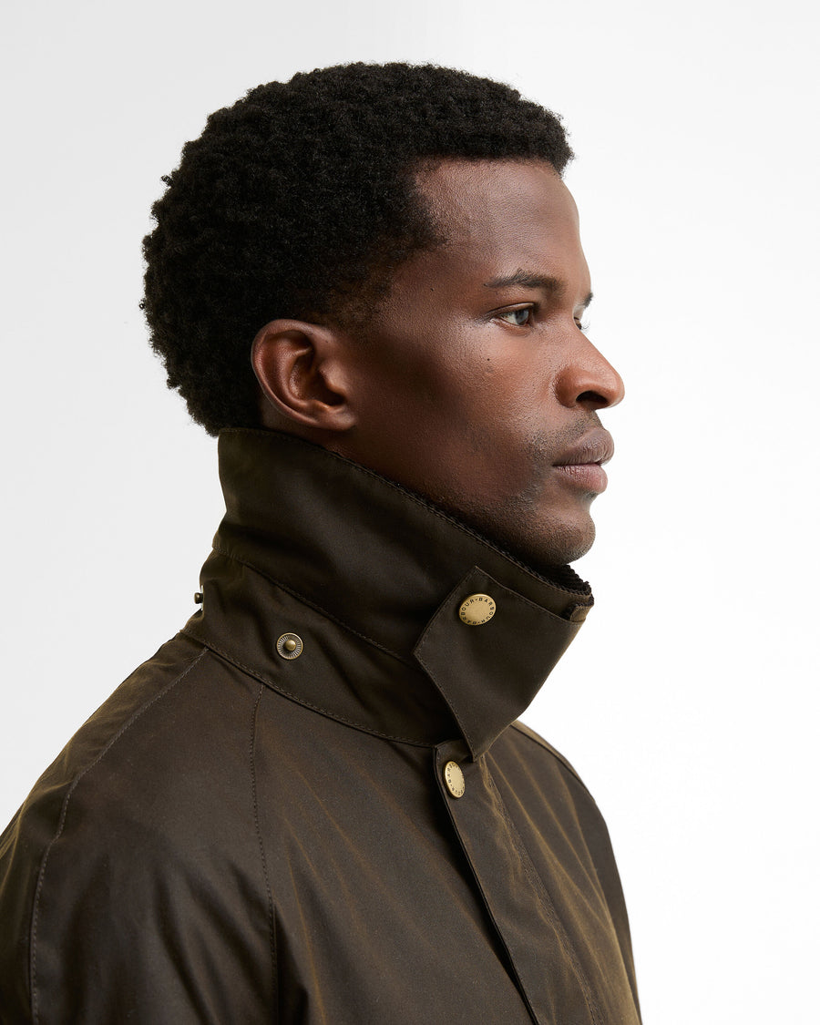 Barbour Ashby Wax Jacket Olive - detaljbilde