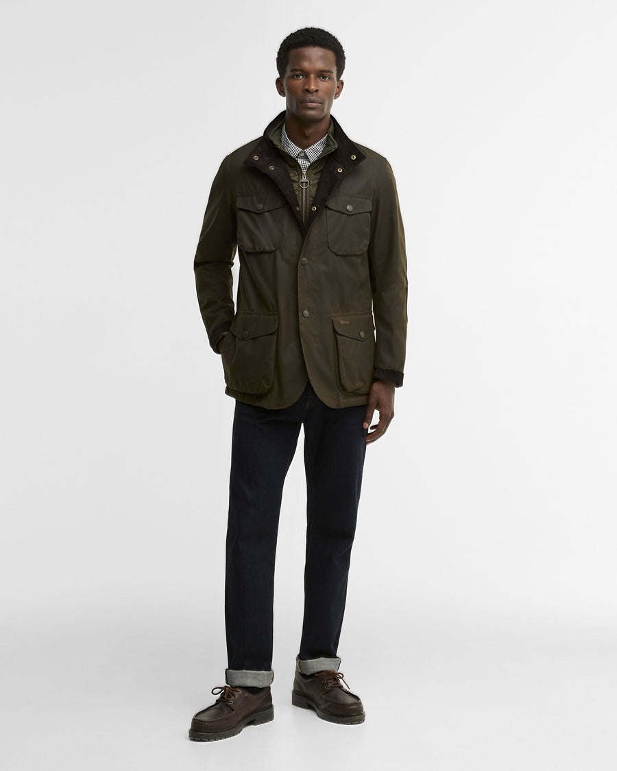 Barbour Ogston Wax Jacket Olive - stylingbilde