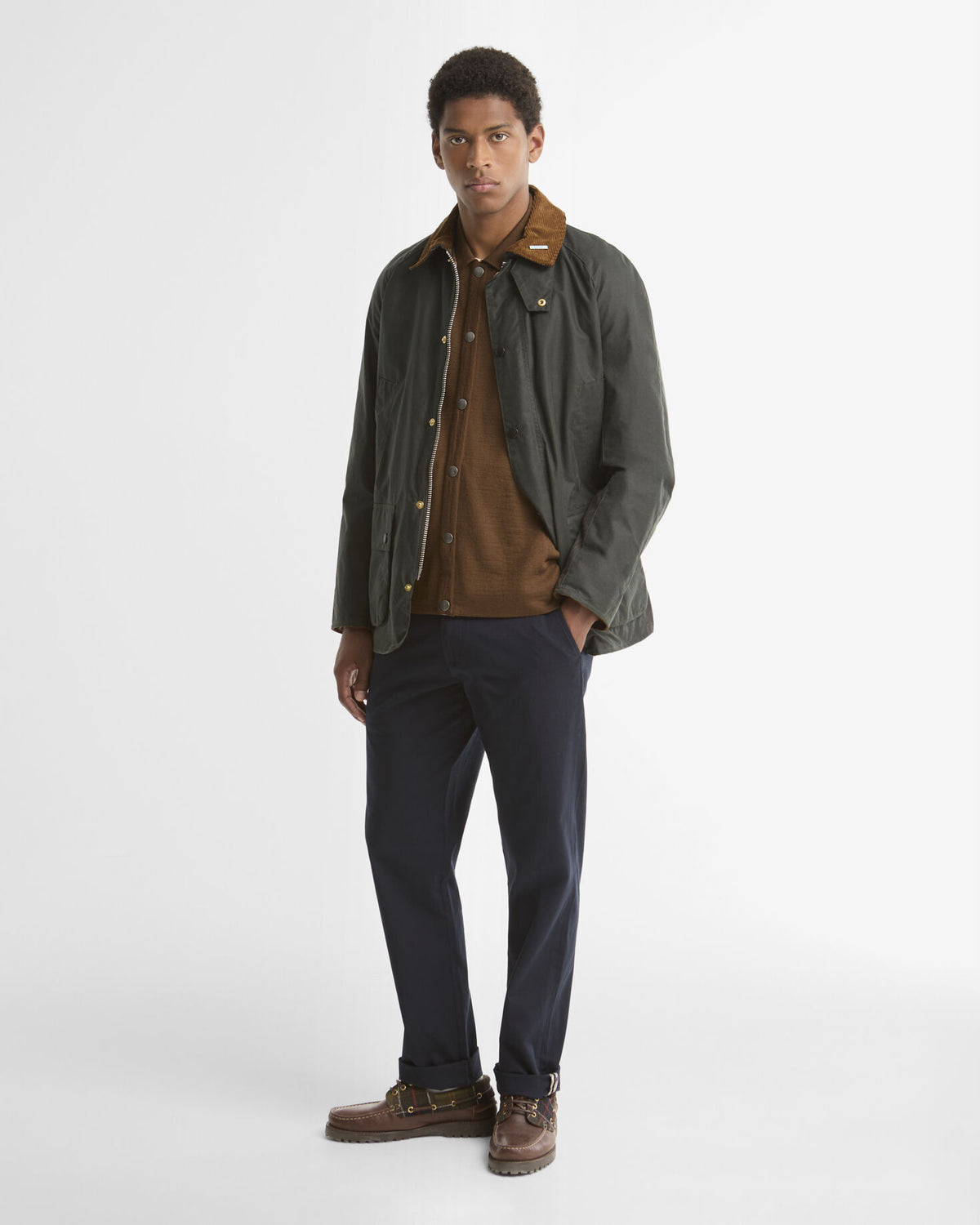 Barbour Icons Ashby Wax Jacket Sage - stylingbilde