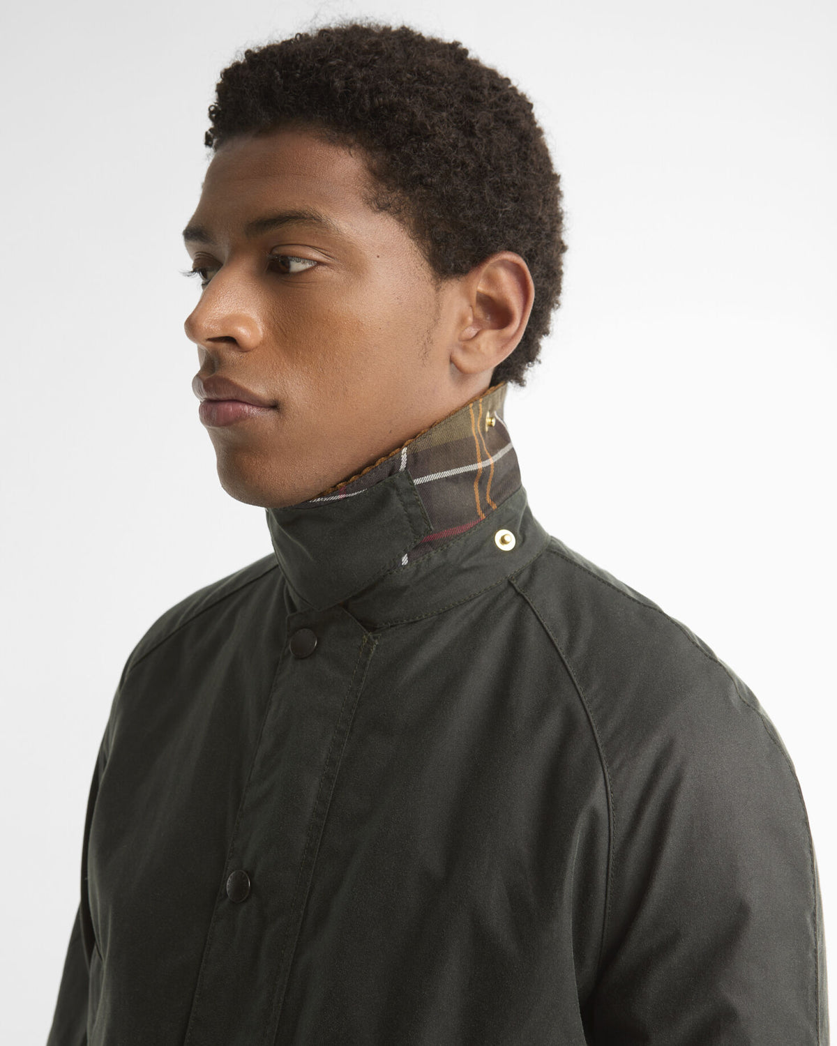 Barbour Icons Ashby Wax Jacket Sage - detaljbilde