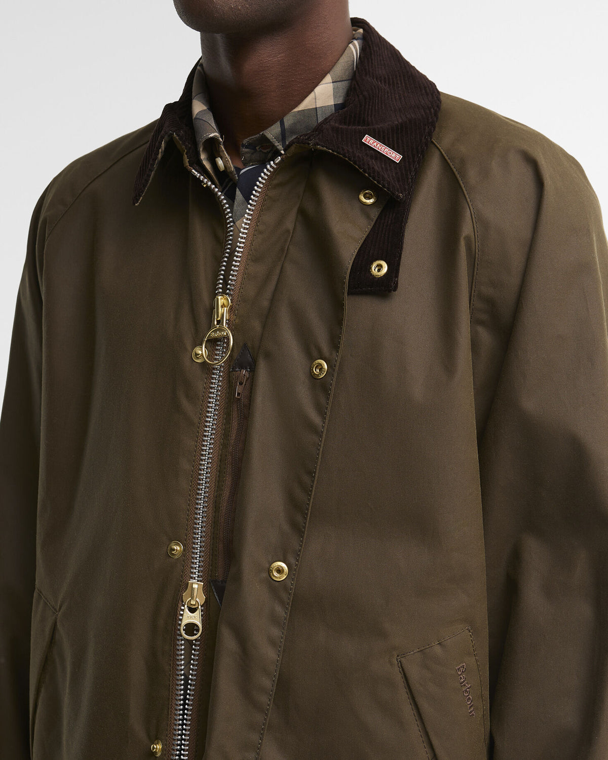 Barbour Icons Transport Wax Jacket Brown - detaljbilde