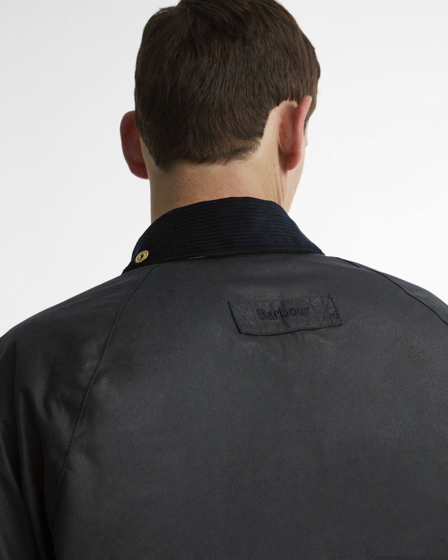 Barbour Icons Transport Wax Jacket Navy - detaljbilde