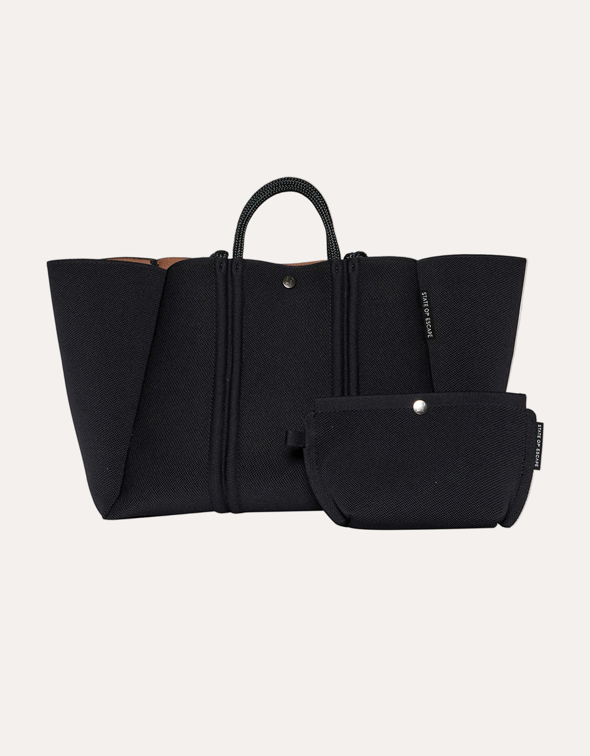 Meridian Large Tote- Black/Hazelnut