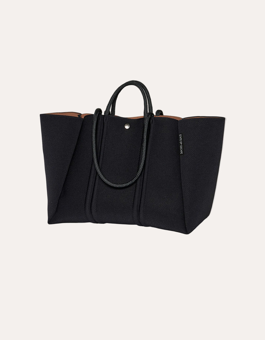 Meridian Large Tote- Black/Hazelnut