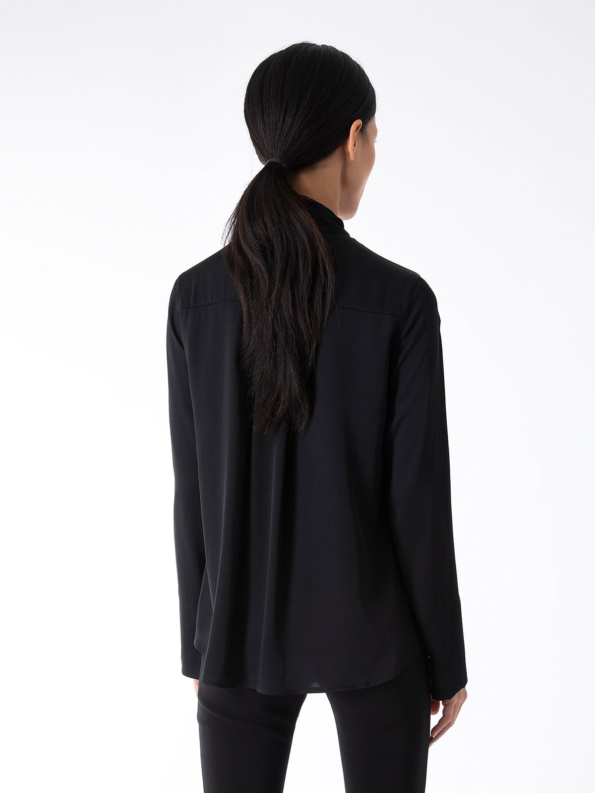 Miki Silk Blouse Black - Ahlvar Gallery