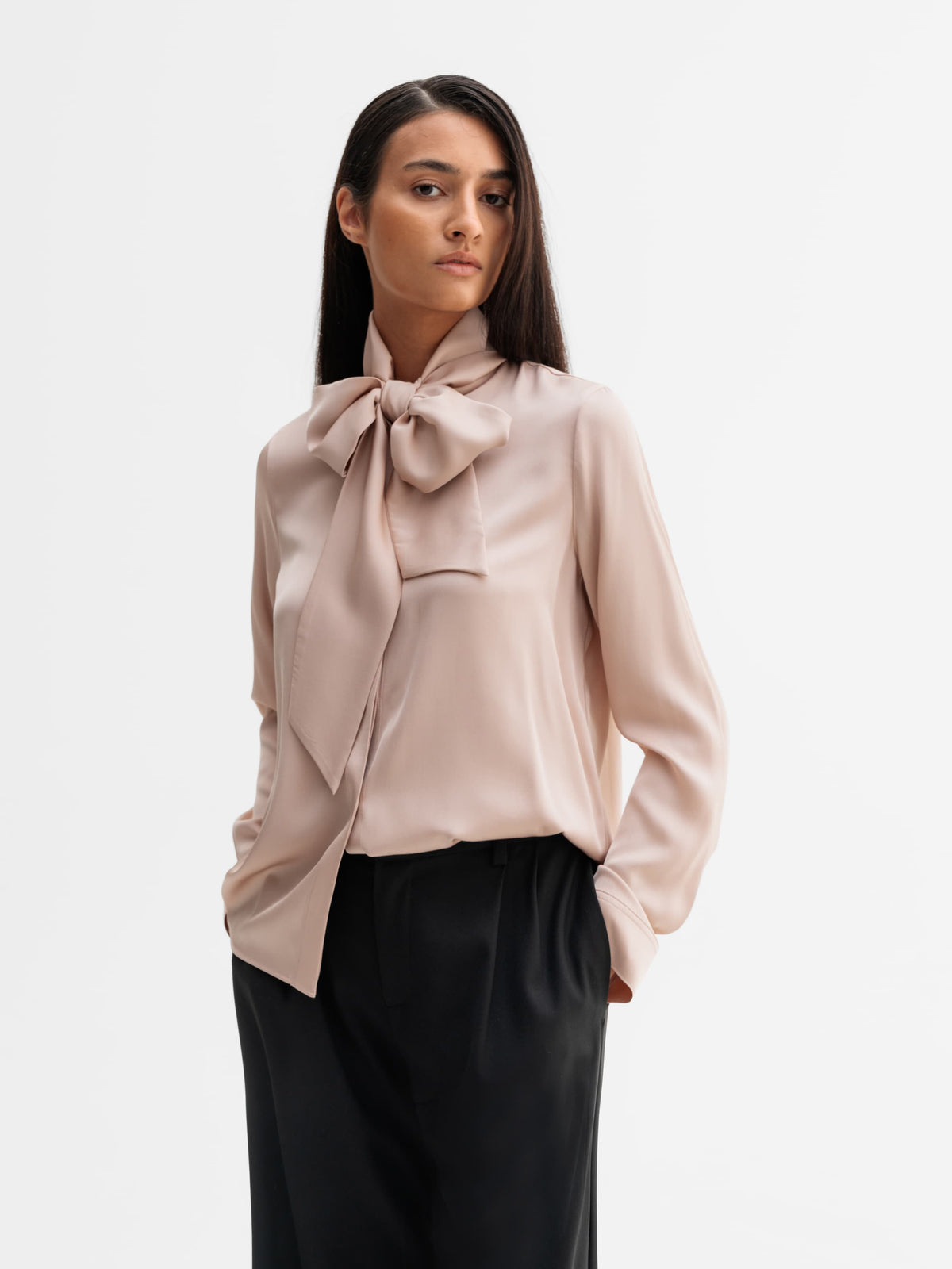 Miki Silk Blouse Dusty Pink - Ahlvar Gallery
