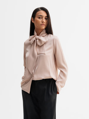 Miki Silk Blouse Dusty Pink