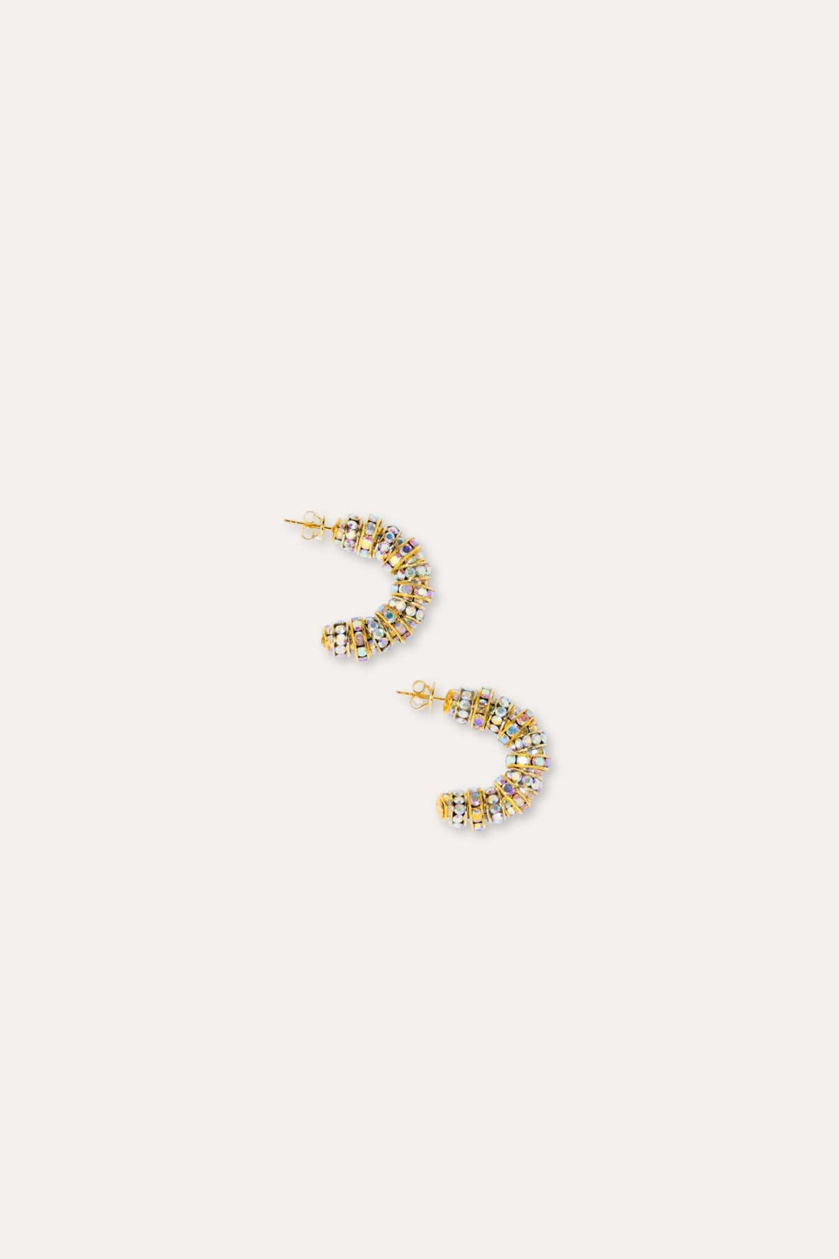Mini Diamond Hoops- Gold