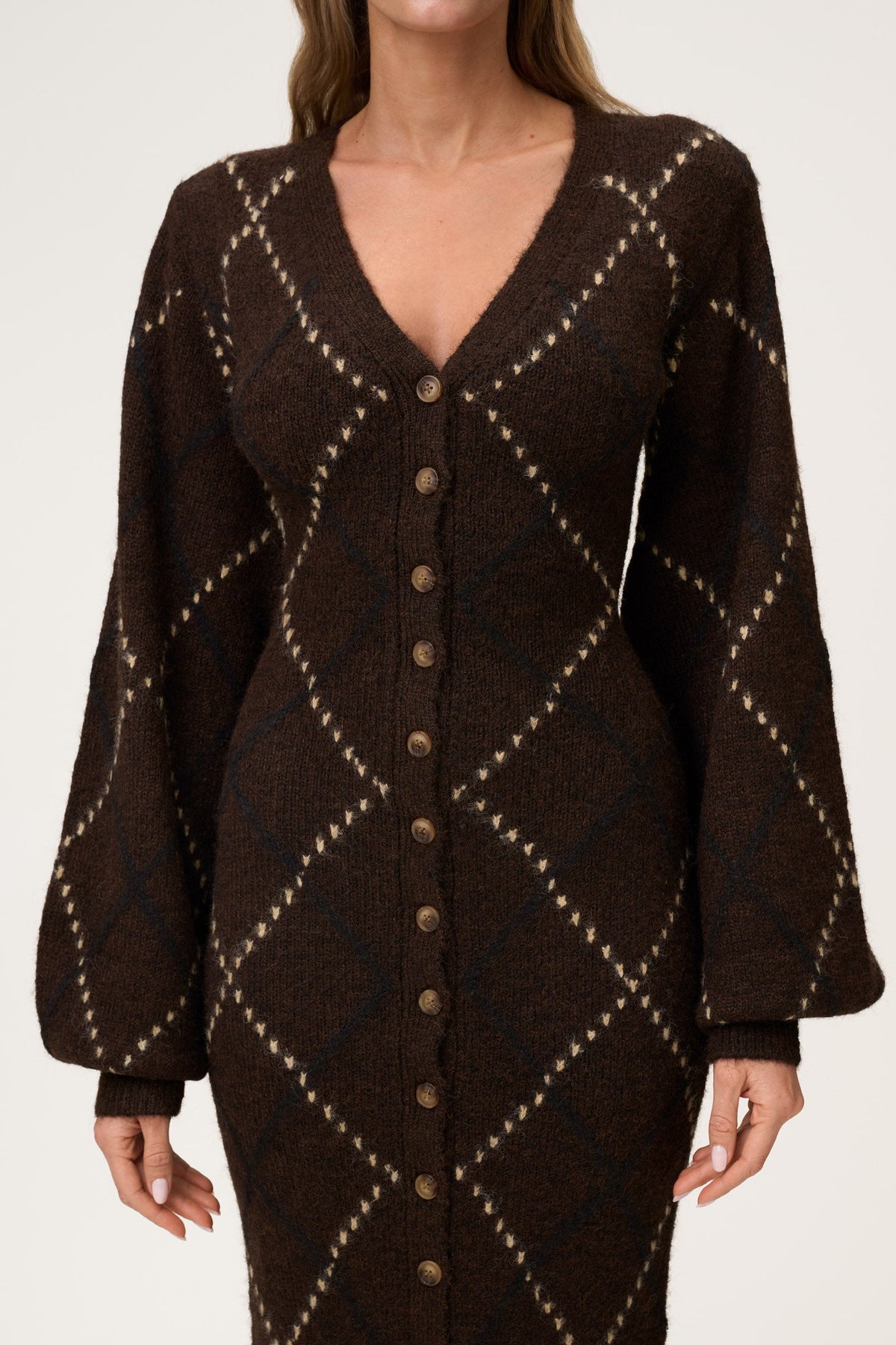 Adoore Montana Dress Espresso - modellbilde
