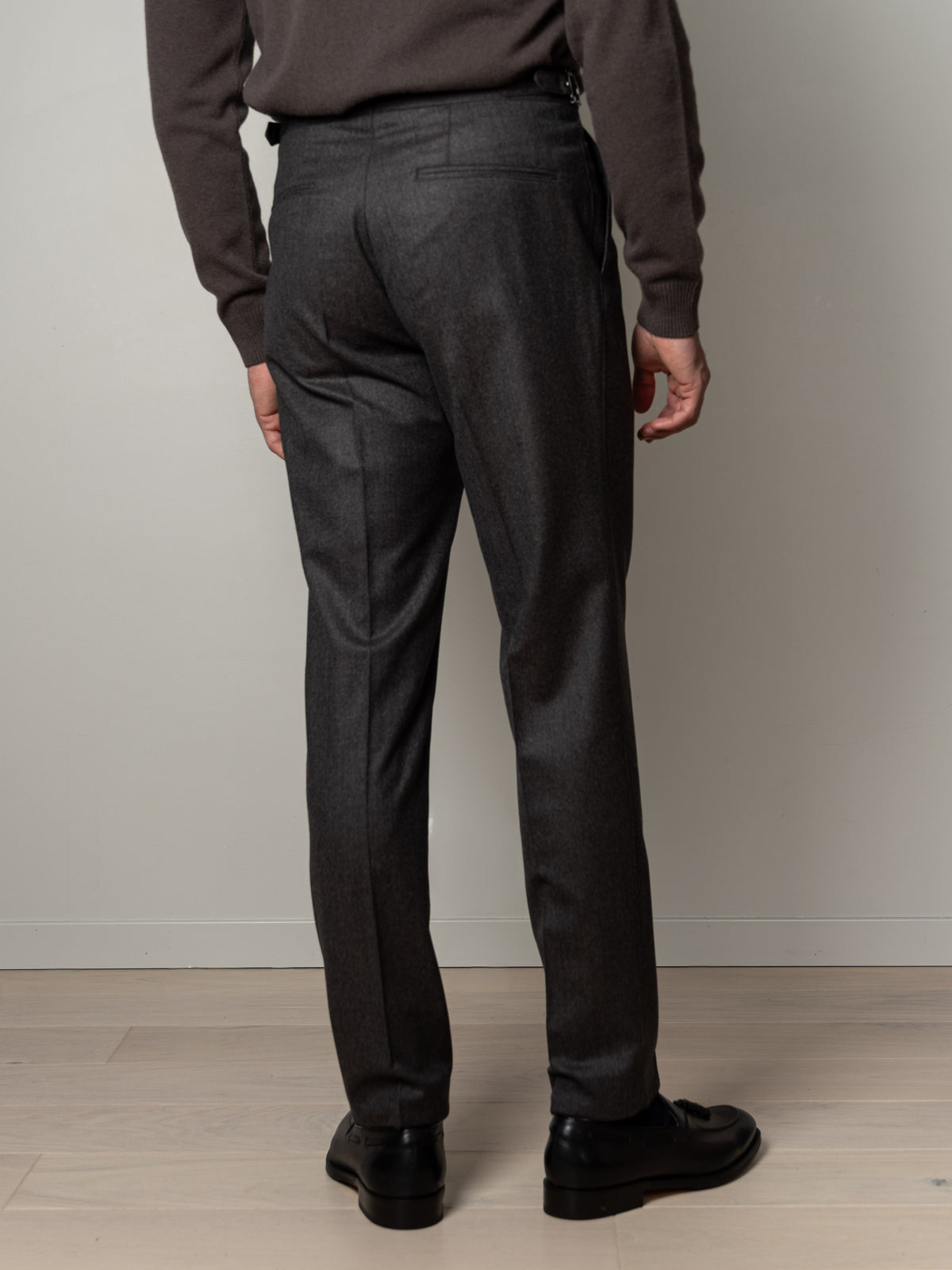 N Prato Flanell Trousers Terra Brown